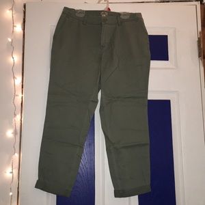 Olive green dress pants